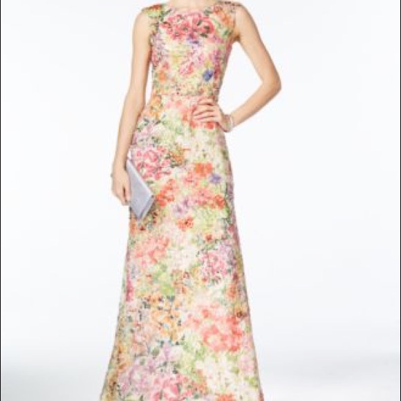 floral sequin gown